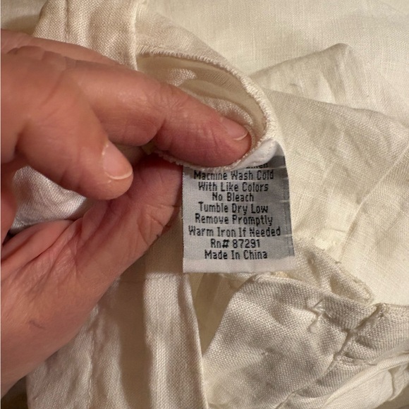 Johnny Was white linen pants - Picture 5 of 5